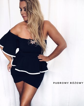 Brosza  do sukienki z kokardką rose gold, Pudrowy Różowy