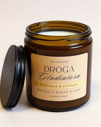 Świeca zapachowa z wosku oliwnego Droga Gladiatora, Oyasumi