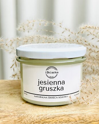 JESIENNA GRUSZKA świeca sojowa 235 ml, iSkierka Manufaktura Świec