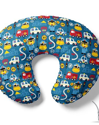Poduszka rogal do karmienia Policja miś, Baby Love Decor