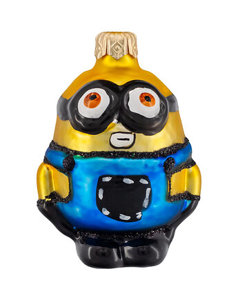 Bombka choinkowa szklana ręcznie malowana: Minionek: mały, Syn Bombkarza