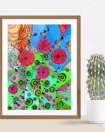 23. DZIKIE RÓŻE - rysunek, plakat., kama4you