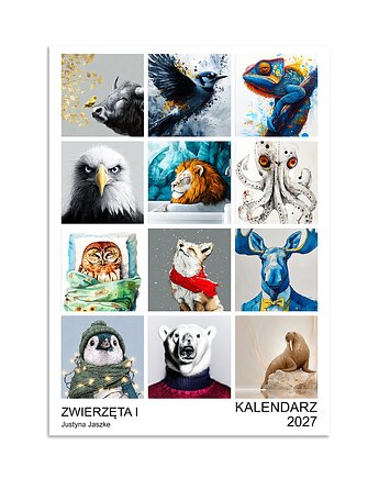 Kalendarz 2027 Zwierzęta I, JBJart Justyna Jaszke
