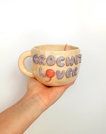 Ceramiczny ręcznie robiony kubek Crochet Lover, Ceramic Reve