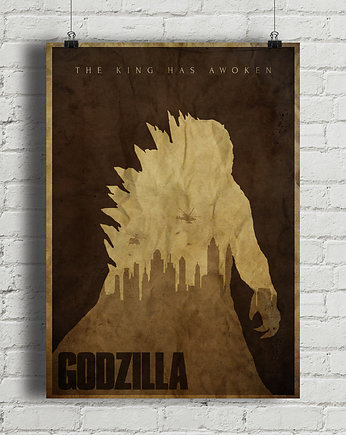 Godzilla - plakat fine art giclee, minimalmill