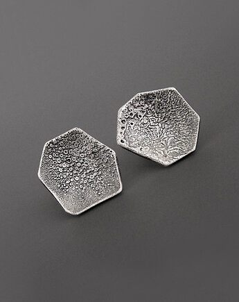 Kolczyki Surowe - srebro, Pastelove Jewelry