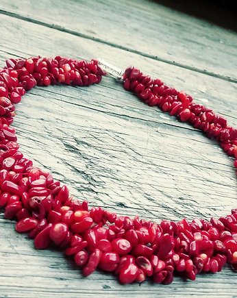 Naszyjnik z czerwonego korala, cynamonn