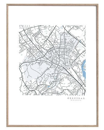 WRZESZCZ Gdańsk  plakat mapa, maps by P