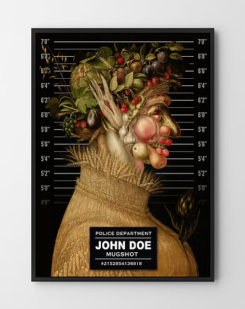 Plakat Arcimoboldo - zabawna sztuka - warzywa owoce vege, HOG STUDIO