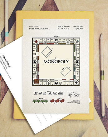 Plakat Monopoly gra - pocztówka, minimalmill