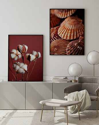 Zestaw plakatów - Muszle i Bawełna (set143), raspberryEM