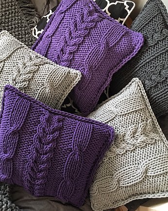 Poduszka  - plecionka warkocz/ zamówienie indywidualne, Knitting Factory
