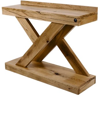Konsola Dębowa Loft Drewno Lite 85  cm  SKD-259, EMRA WOOD DESIGN