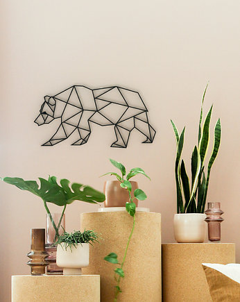 Niedźwiedź - leśna dekoracja , geometryczna dekoracja na ścianę, Printerior