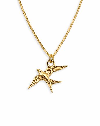 JASKÓŁKA- naszyjnik srebro złocone 24K, ISSI Jewelry