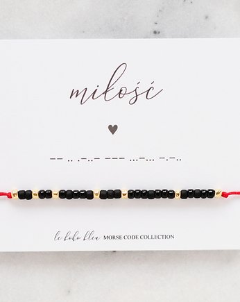 MIŁOŚĆ - alfabet Morse'a - bransoletka, Le Boho Bleu