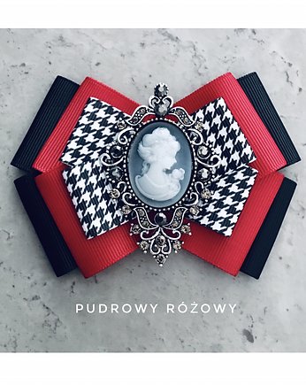 Brosza Kamea Styl Glamour Dama Kameliowa, Pudrowy Różowy