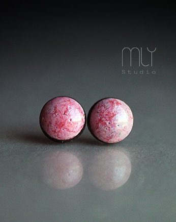 Kolczyki ceramiczne Mini Truskawkowe 6mm, Magda Łysiak