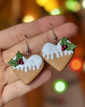 Kolczyki PIERNIK SERCA Z JEMIOŁĄ pomysł na prezent, Dont Bite