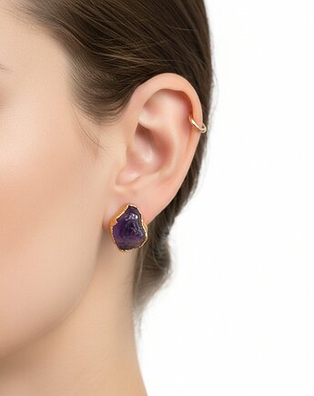 Kolczyki Sztyfty Ametyst, TulipBIJOU