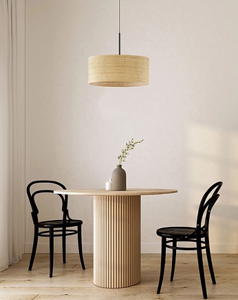 Lampa wisząca nad stół w stylu boho SINTRA BOHO z rattanowym kloszem 40 cm, LYSNE