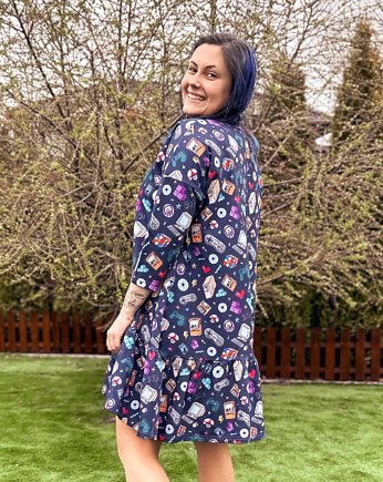 Sukienka damska, oversize "Retro", MyMietowi