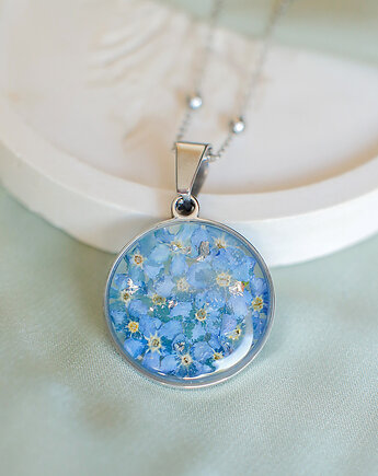 Wisiorek z niezapominajkami, nature gift