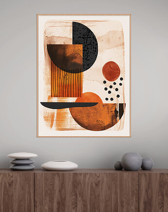 Geometria natury - Plakat, druk - Minimalizm, Boho, Loft #137, Black Sapphire Art