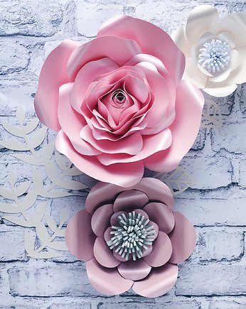 Kwiaty na ścianę 3D, duże kwiaty z papieru, So cute So lovely