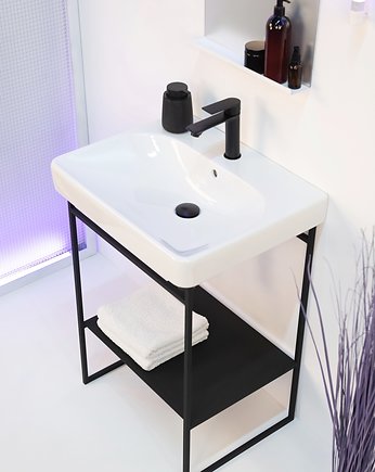 Konsola łazienkowa Stelaż pod umywalkę Czarna konsola umywalkowa MOLO 60, EASY