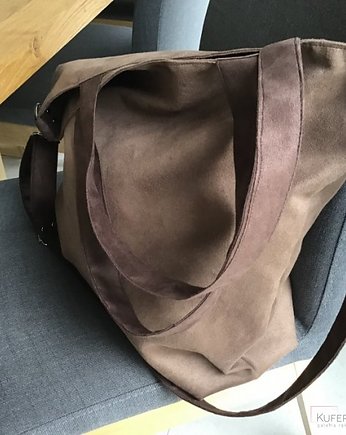 Torba hobo XXL - brąz, czekolada, PRACOWNIA 166