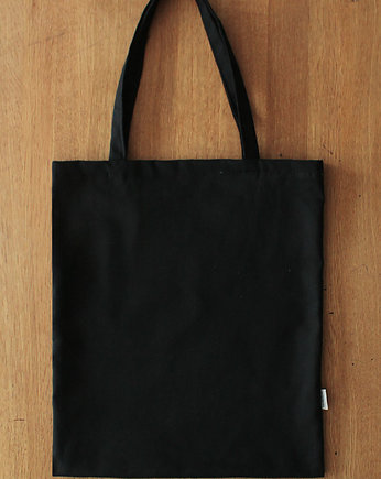 Torba na zakupy; bawełnian,  czarna, handmade, Szczypta