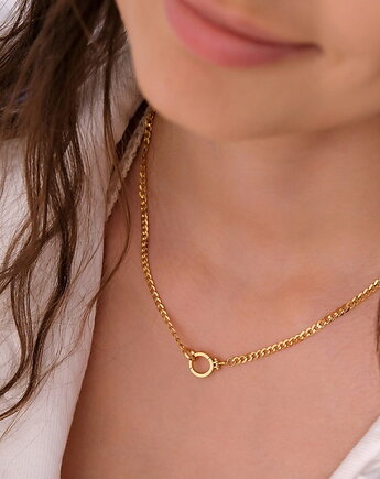 Choker/ naszyjnik z ozdobnym zapięciem- srebro 925 pozłacane, Coccola JEWELLERY