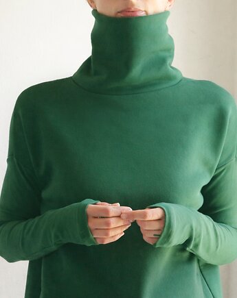 Wąski rękaw Golf Ciemno zielony, ONE MUG A DAY