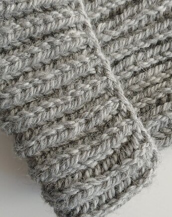 Czapka damska handmade wełna z alpaką, splot