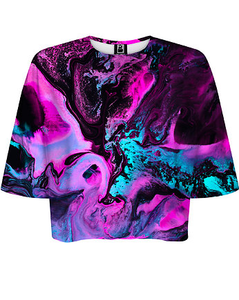 DR.CROW T-shirt Krótki CROP Neon Marble, DrCrow