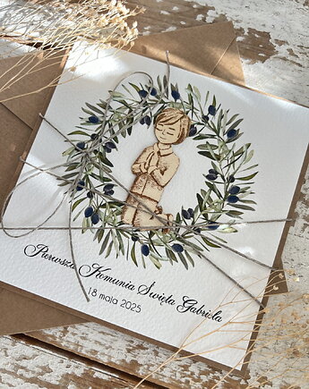 Najpiękniejsze zaproszenia handmade komunijne, na komunię, sorte