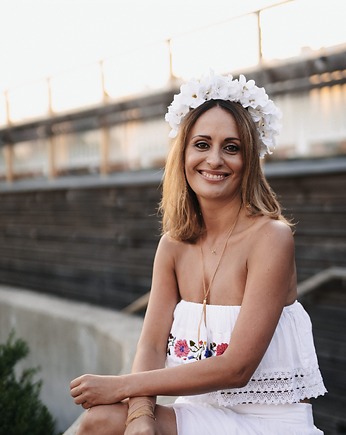 Opaska z kwiatów sztucznych EMMA, Pracownia Klosowa 88