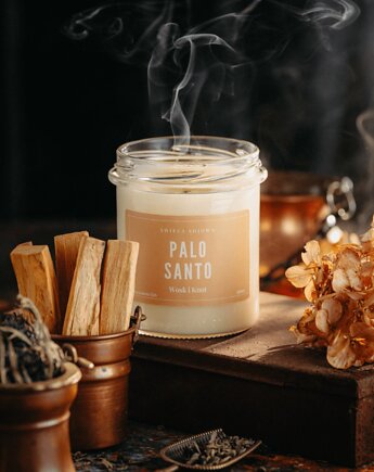Palo Santo Świeca Sojowa, Wosk i Knot