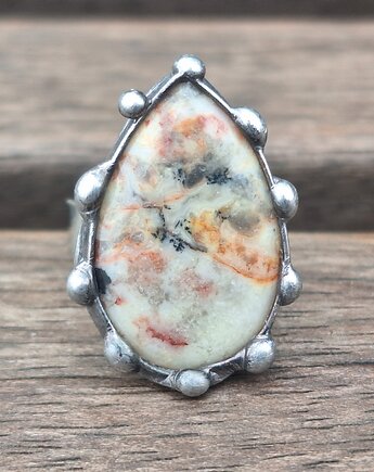 Szalony agat - pierścionek regulowany