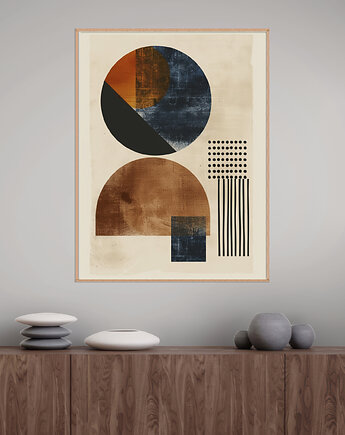 Geometria natury - Plakat, druk - Minimalizm, Boho, Loft #64, Black Sapphire Art