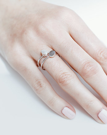Komplet pierścionków  LUNA/srebrne, OSOBY - Prezent dla ukochanej
