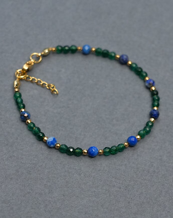 Delikatna bransoletka z lapisem lazuli i jadeitem, AT NOON