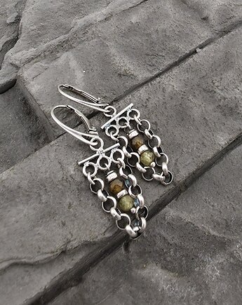 Kolczyki srebrne Iris, RayOfArt