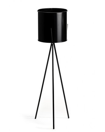 Kwietnik Metalowy Czarny z Osłonką 80 cm, MIA home