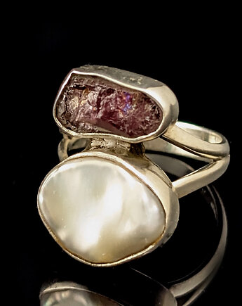 Pierścionek turmalin z perłą, Pracownia Neores