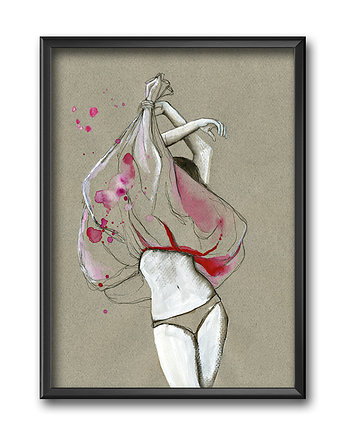 Plakat Sukienka Akt, 50x70 cm, OKAZJE - Prezent na Walentynki