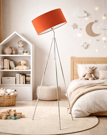 Lampa podłogowa na trójnogu do pokoju dziecka MALMO KIDS z regulowanym kloszem, LYSNE