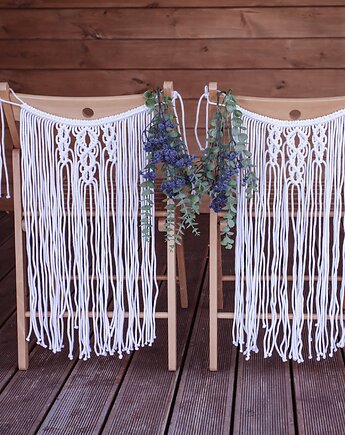 2 makramy na krzesło - Dostępne od ręki, manufaktura_wadoshka