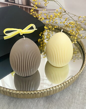 Wielkanocny zestaw/ Świece ekologiczne sojowe dekoracyjne jajka wielkanocne